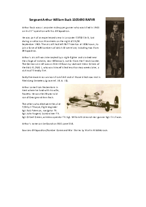 A preview of a PDF biography for Buck, Arthur William